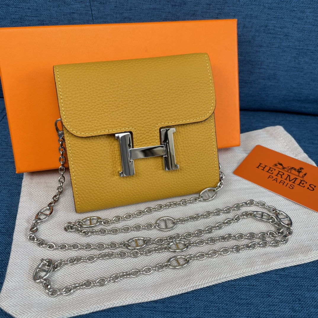 H**mes constance togo leather-13*11.8cm
