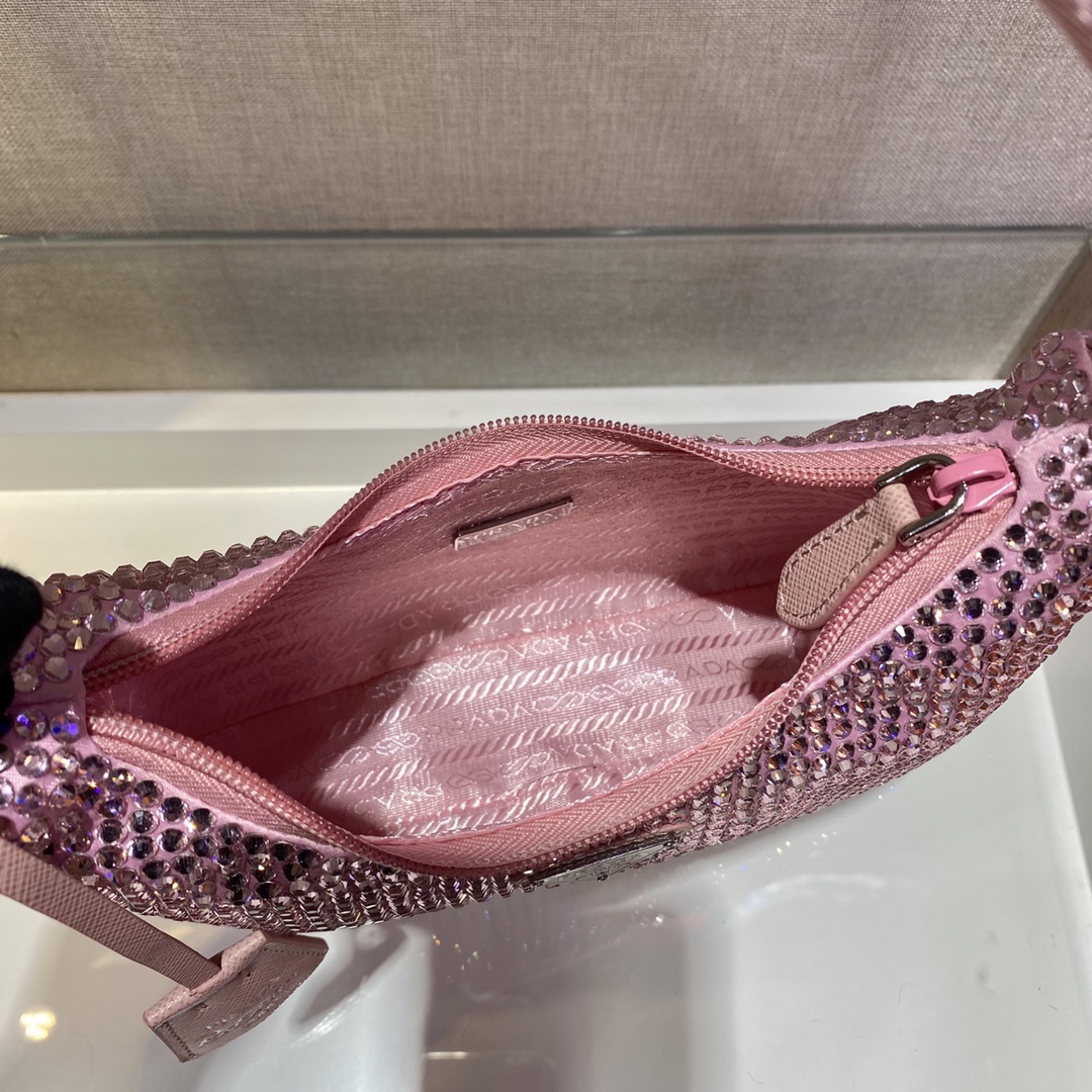 Pra*a nylon 1ne515 hobo bag-23*14*5cm