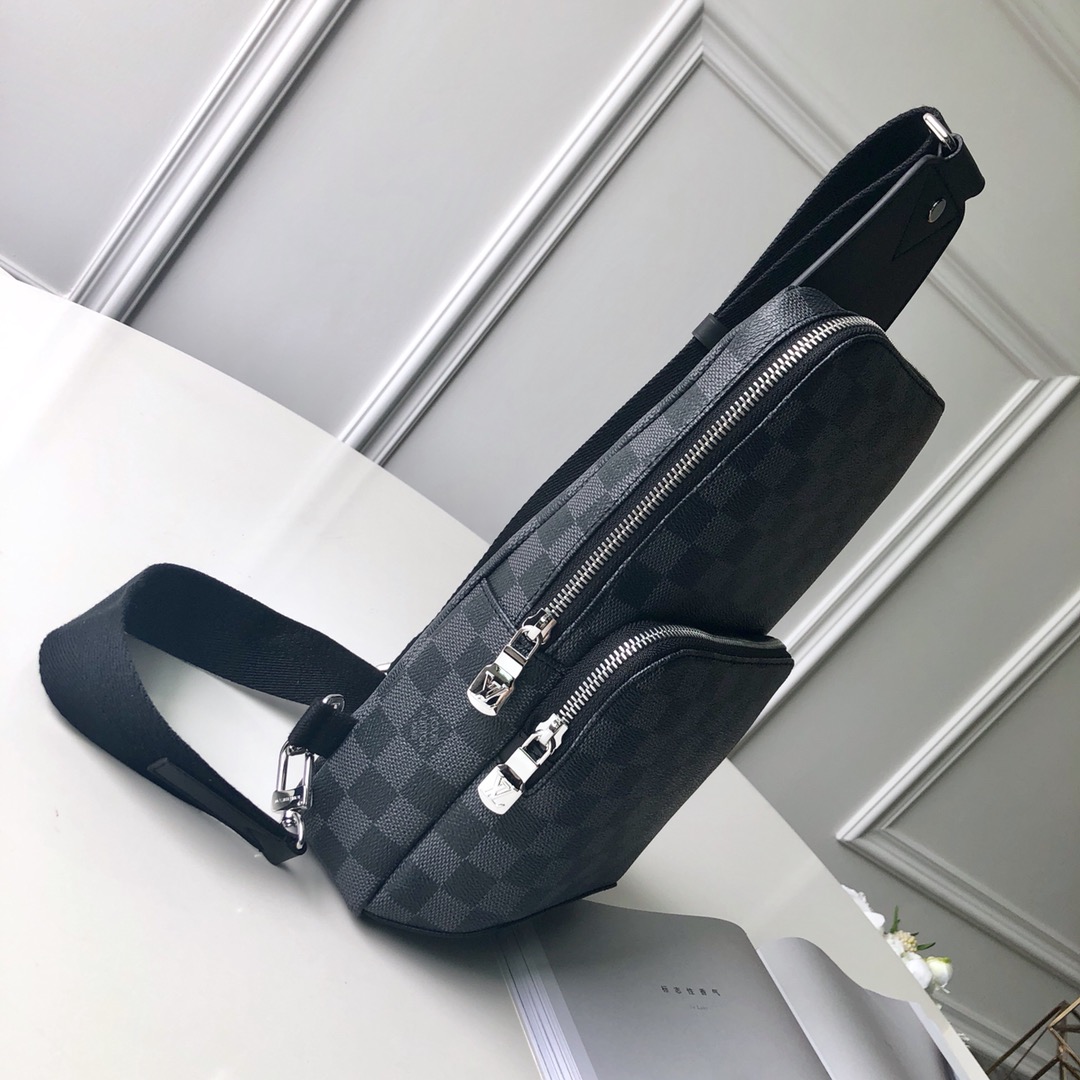 l0*is V*t0n damier graphite avenue bag-20 *31 *10cm