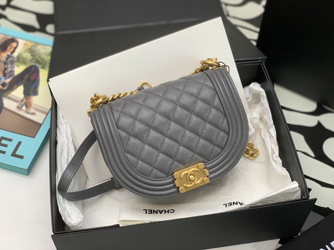 Ch@nel Boy Bag-18*12.5*6CM