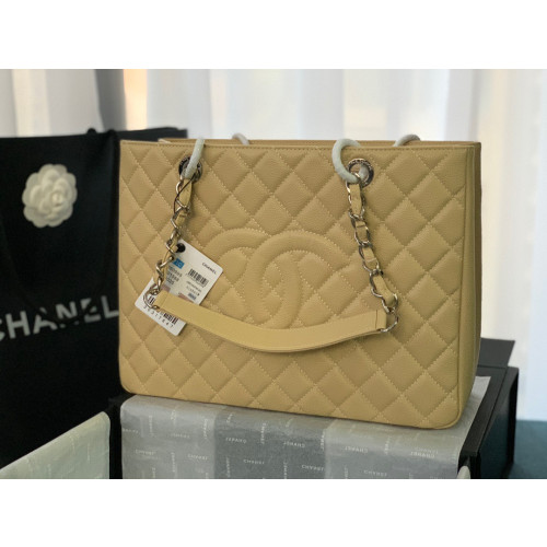 Ch@nel Grand Shopping Tote-Silver Hardware-34x24x12CM