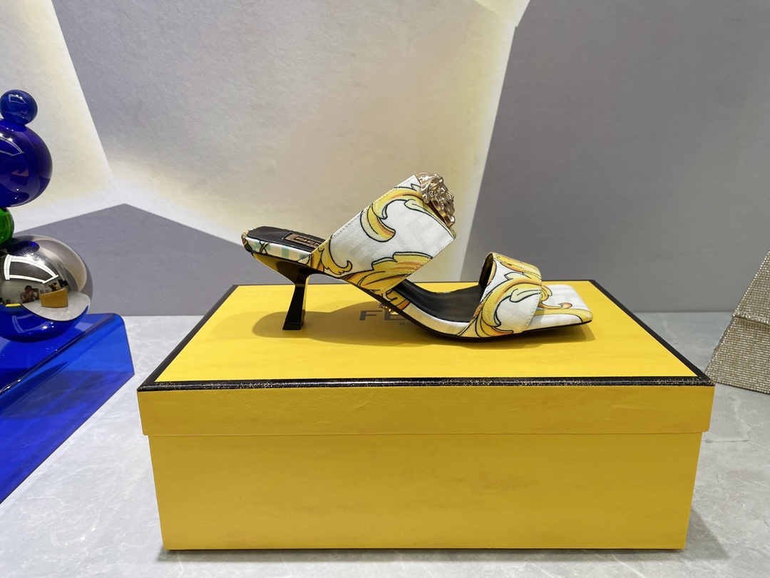 F**di×versace heels-6cm