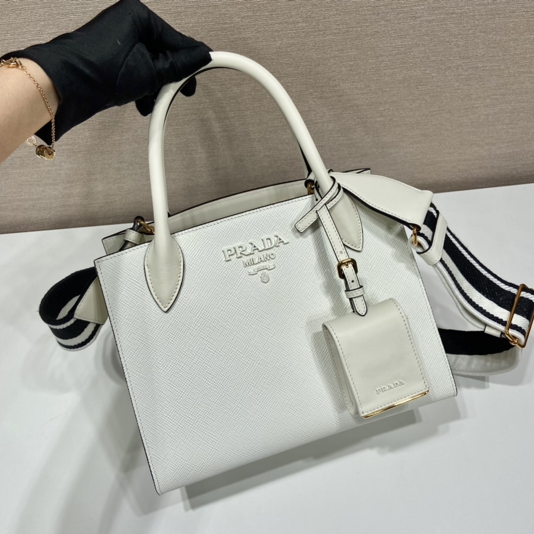 Pra*a 1ba156 tote-26*20*15&33*24*15cm