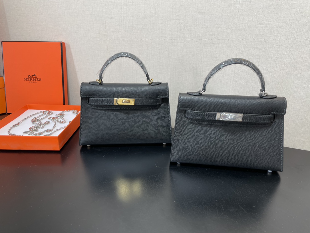 H**mes kelly-gold&silver hardware-19cm