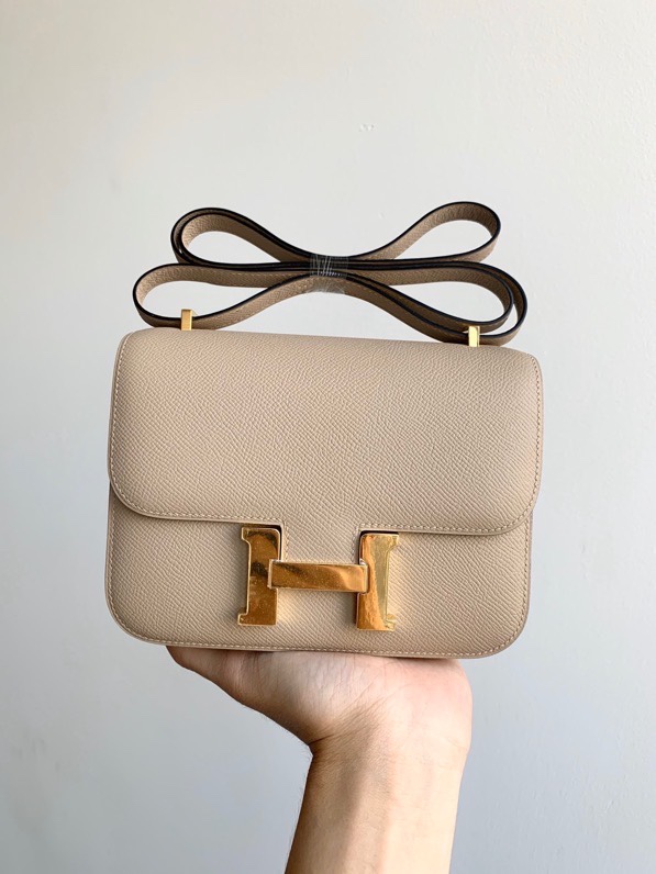 H**mes constance epsom leather-19cm