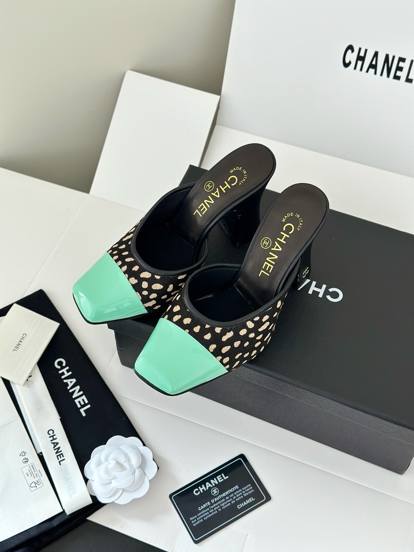 Cha*el Mules - Lambskin & Patent-8CM