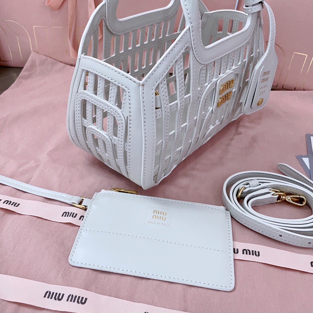 M1um1u leather basket-24*12.5*9cm