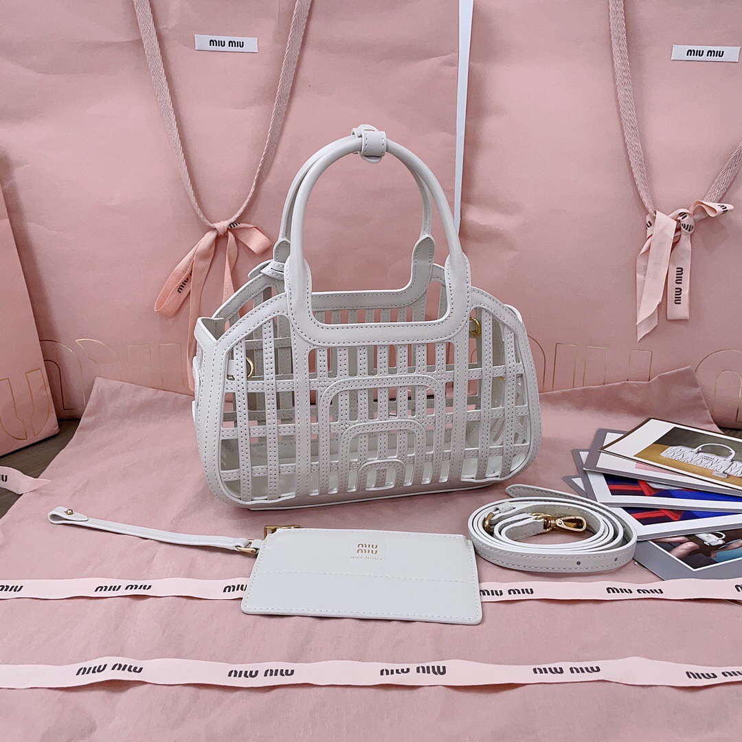 M1um1u leather basket-24*12.5*9cm