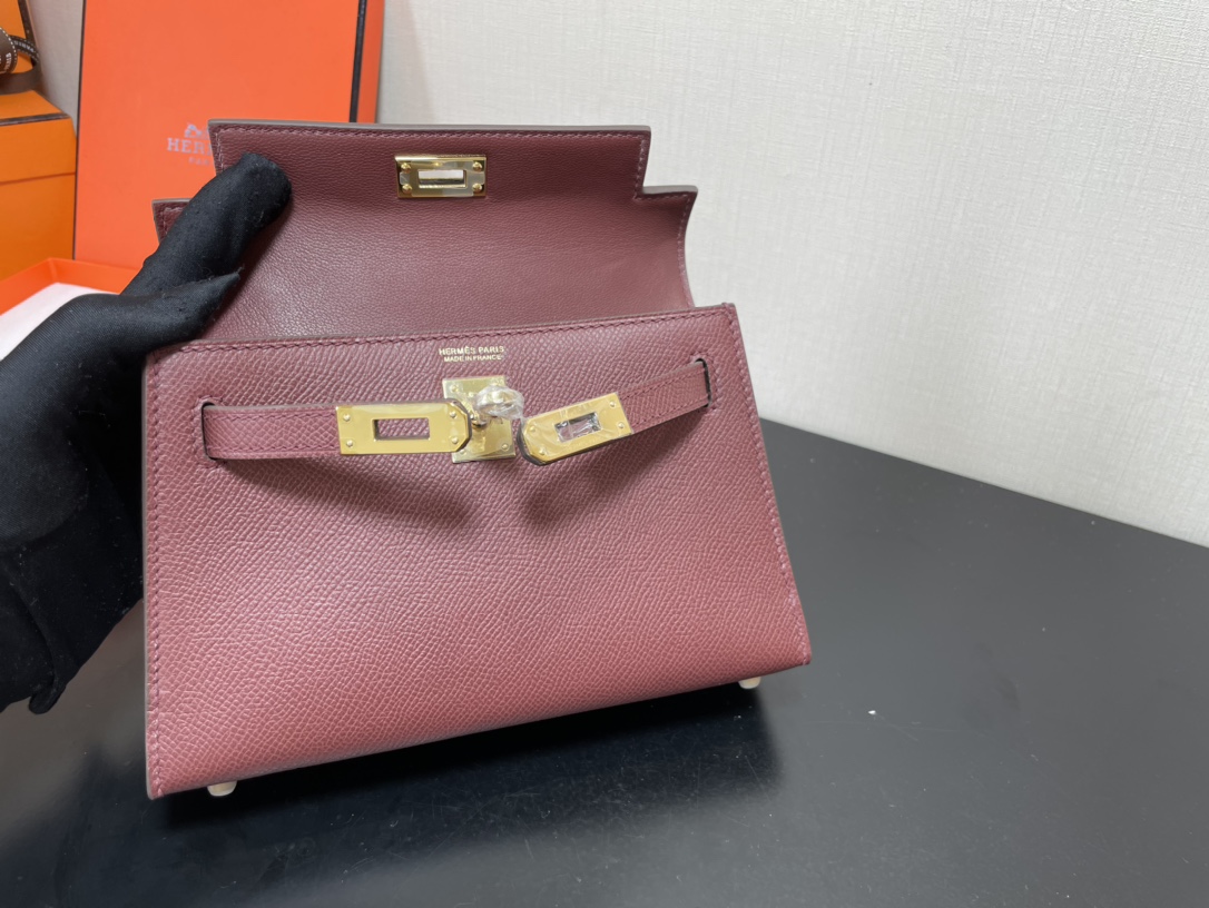 H**mes kelly-gold&silver hardware-19cm