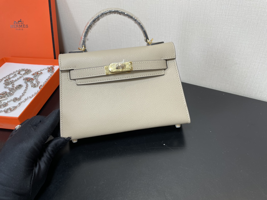 H**mes kelly-gold&silver hardware-19cm