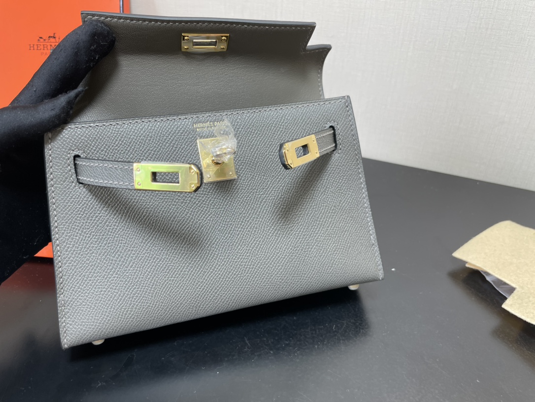 H**mes kelly-gold&silver hardware-19cm