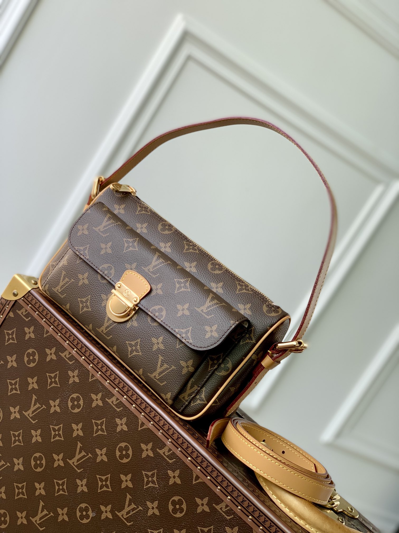 l0*is V*t0n vintage m60006 bag-27*10*15cm