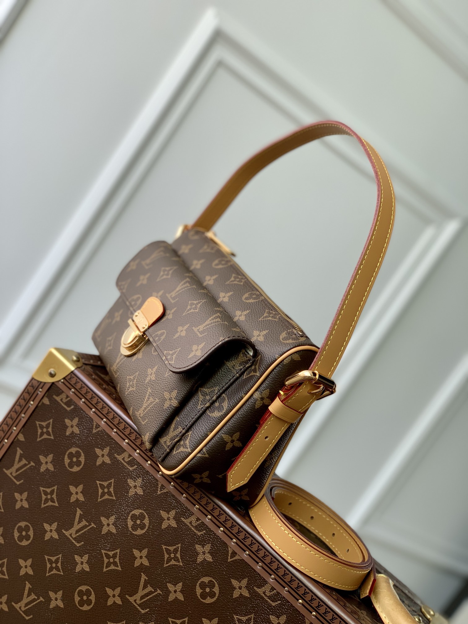 l0*is V*t0n vintage m60006 bag-27*10*15cm