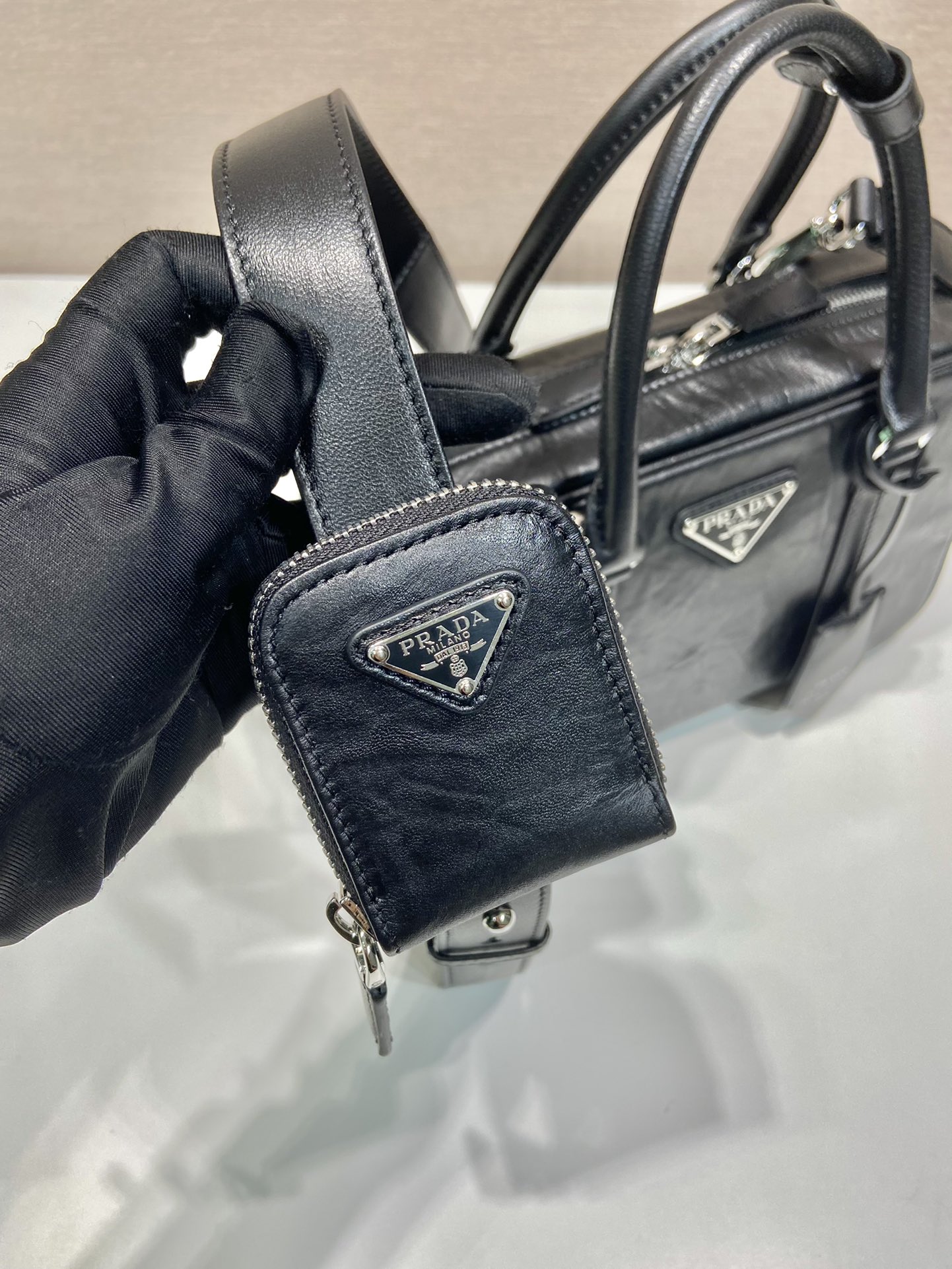 Pra*a 1bb092 boston tote-24*15.5*7cm