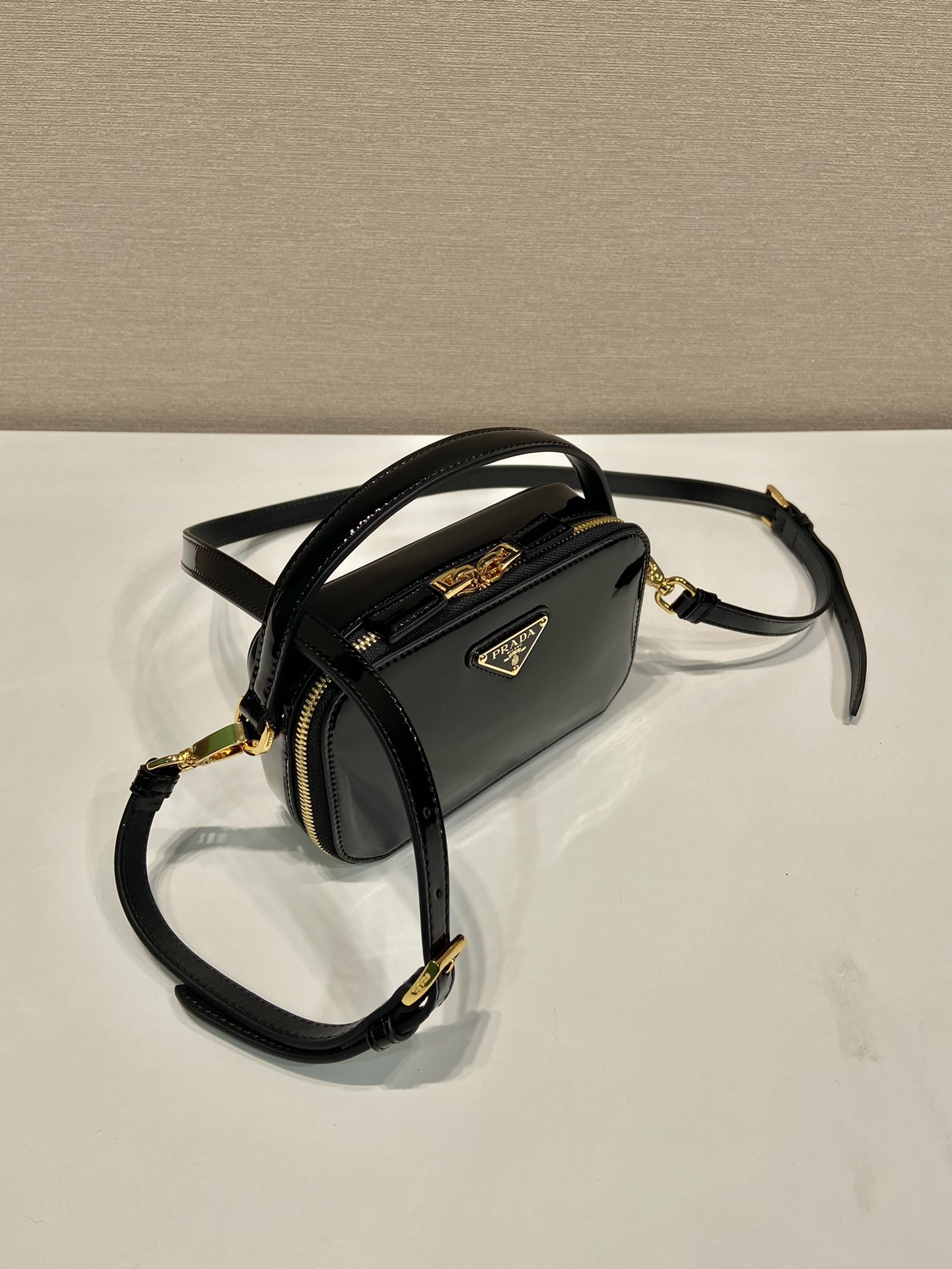 Pra*a patent 1bh206 bag-17.5*10.5*4.5cm