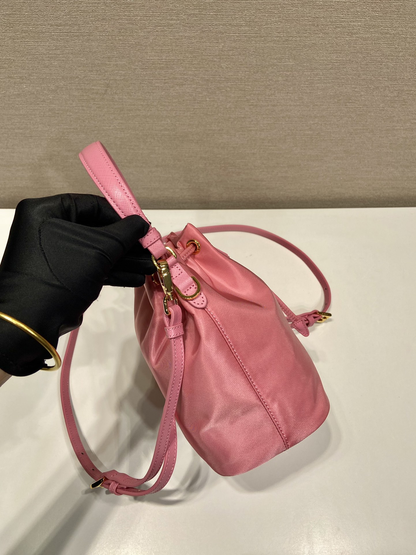 Pra*a 1be067 bucket bag-15.5*19.5*10cm