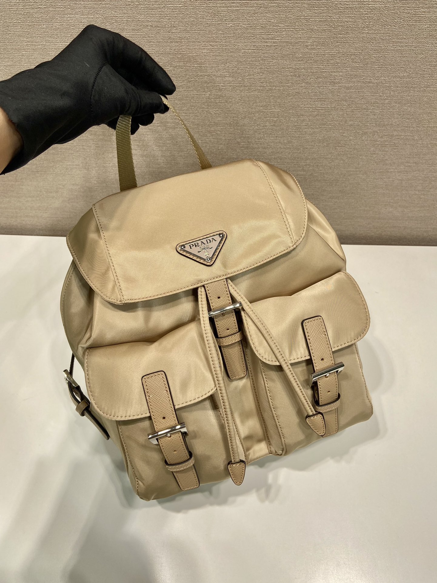 Pra*a re-nylon 1bz677 backpack-12*23.5*28cm