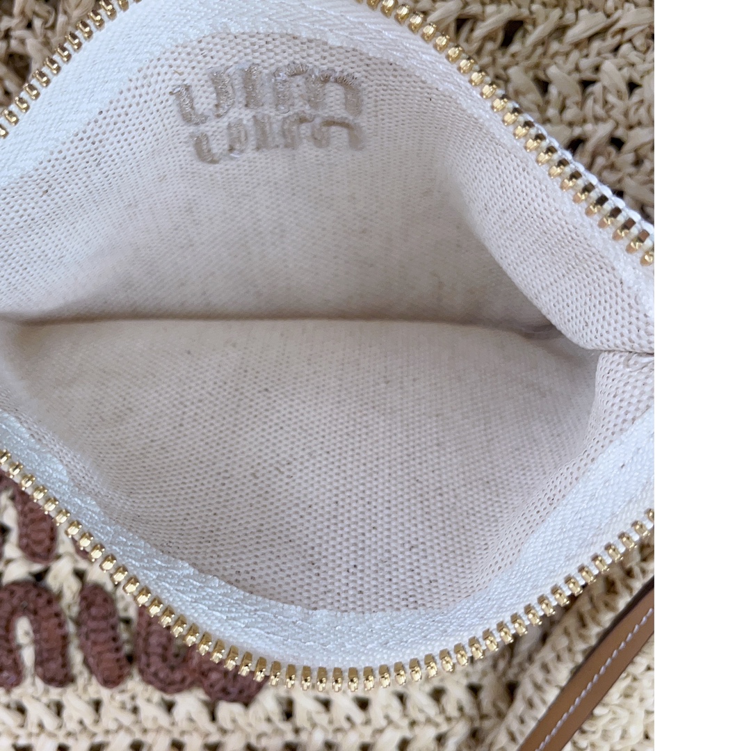 M*um*u raffia tote bag-44x 31.5 x8cm