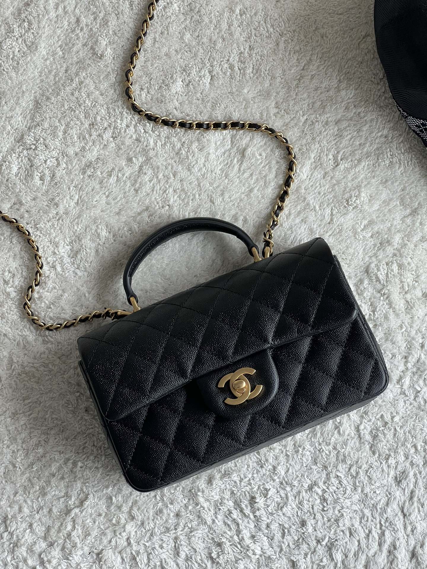Ch@nel Flap Bag Mini CF handle -20*13*9cm