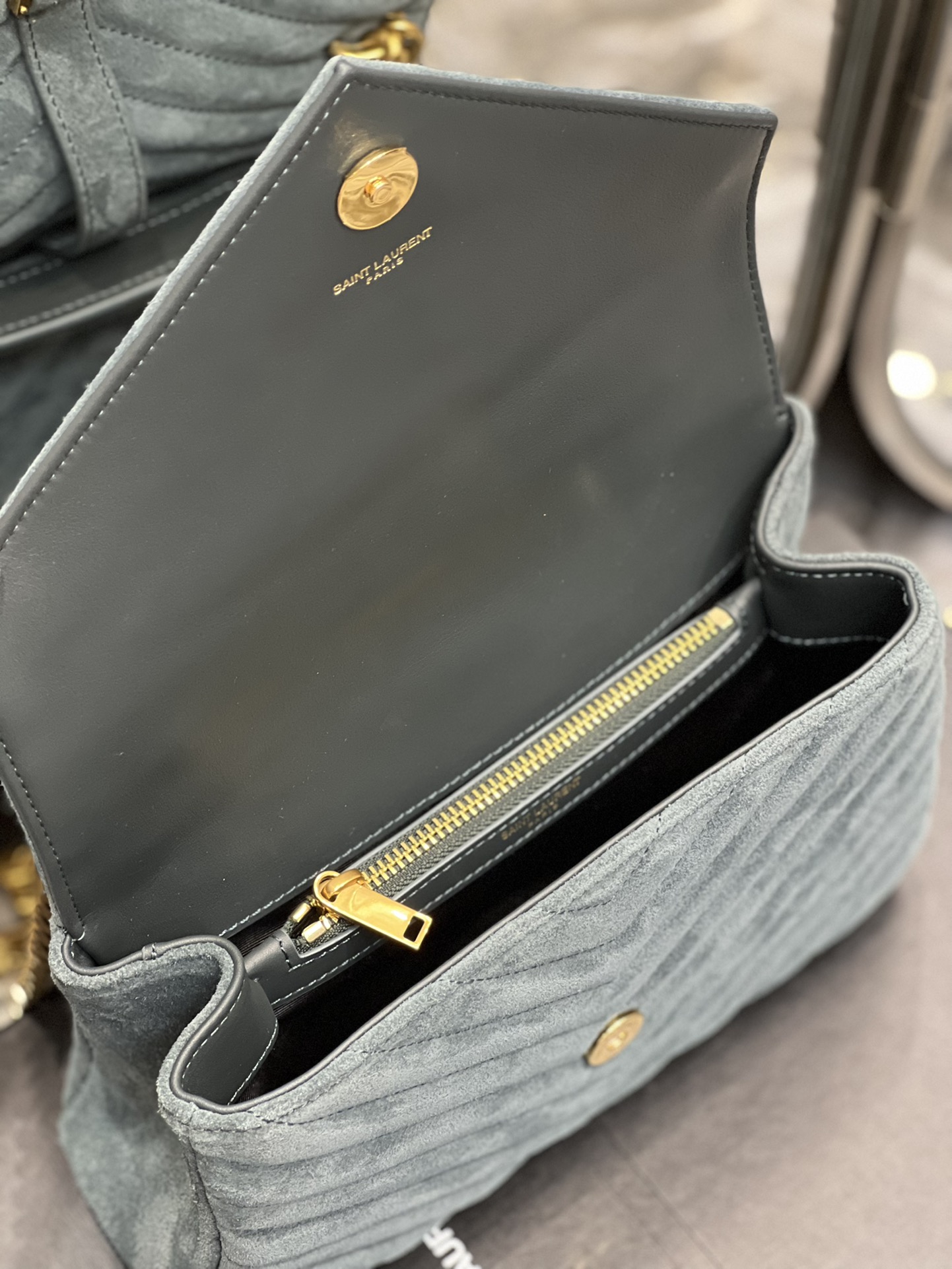 YS L Monogram College Bag-24*17*7CM