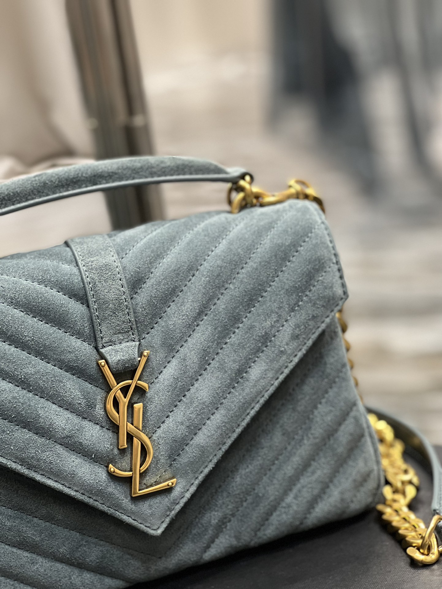 YS L Monogram College Bag-24*17*7CM